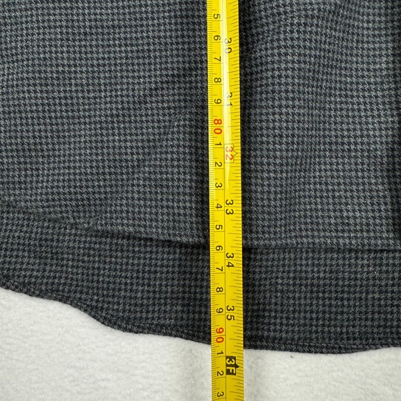 L.L. Bean Flannel Shirt Mens XL Tall Black Grey Houndstooth Long Sleeve - Picture 6 of 8